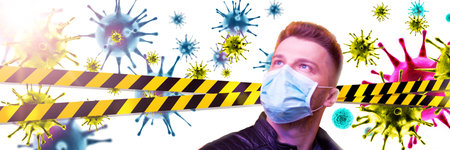 Dangerous corona virus, pandemic risk concept.