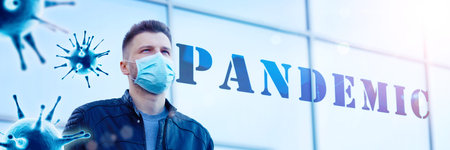 Dangerous corona virus, pandemic risk concept.