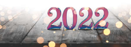 Creative design concept for the new year festival 2022の写真素材