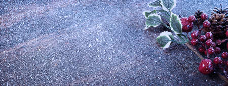 Merry Christmas composition with festive holiday decoration.の写真素材