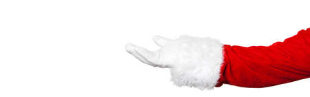 Santa's empty hand. Merry Christmas composition concept.の写真素材