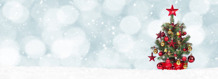 Merry Christmas greeting card. Christmas tree concept.の写真素材