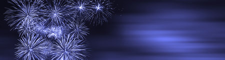 Colorful firework with bokeh background. New Year celebration, Abstract holiday background
