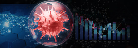 World economy and corona virus concept. The impact of coronavirus on the world. 3d illustration