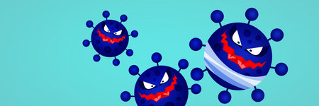 Dangerous corona virus, SARS pandemic risk concept. 3D illustration