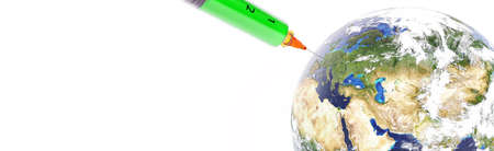 Corona virus outbreak. Epidemic virus protection concept. 3D renderingの写真素材