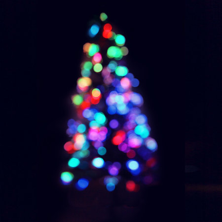 Merry christmas greeting card, christmas tree design concept.