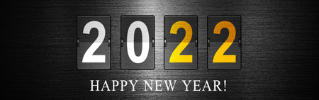 Creative design concept for the new year festival 2022. 3D illustration