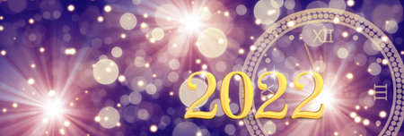 Creative design concept for the new year festival 2022. 3D illustration