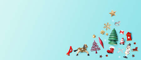 Merry christmas greeting card, christmas tree design concept.の写真素材