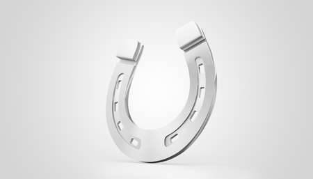 Horseshoe and concept of luck. St. Patricks Day card. 3d illustrationの写真素材