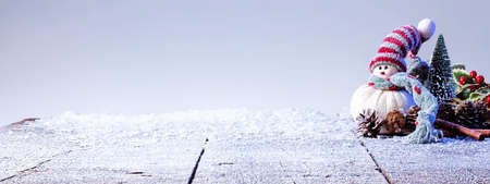 Merry Christmas composition with festive holiday decoration.の写真素材