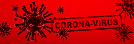 Dangerous corona virus, SARS pandemic risk concept. 3D illustrationの写真素材