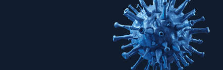 Dangerous corona virus, SARS pandemic risk concept. 3D illustrationの写真素材