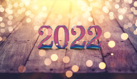 Creative design concept for the new year festival 2022. 3D illustration