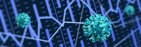 World economy and corona virus concept. The impact of coronavirus on the stock exchange.
