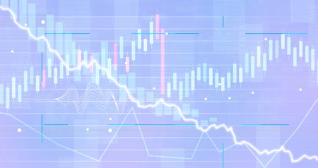 Graphs representing the stock market crash. 3d illustration