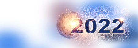 Creative design concept for the new year festival 2022. 3D illustration