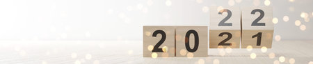 Creative design concept for the new year festival 2022. 3D illustration