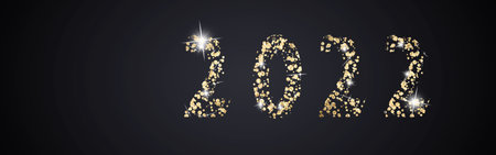 Creative design concept for the new year festival 2022. 3D illustration