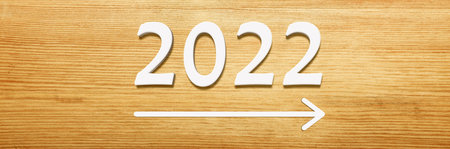 Creative design concept for the new year festival 2022. 3D illustration