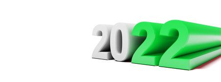 Creative design concept for the new year festival 2022. 3D illustration