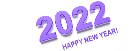 Creative design concept for the new year festival 2022. 3D illustration
