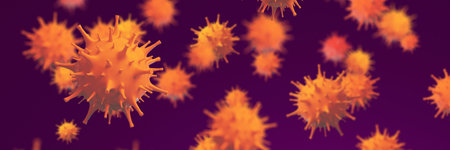 Dangerous corona virus, SARS pandemic risk concept. 3D illustration