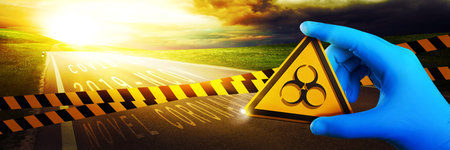 Dangerous corona virus, SARS pandemic risk concept. 3D illustration