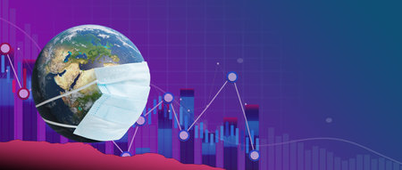 World economy and corona virus concept. The impact of coronavirus on the world. 3d illustration