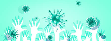 Dangerous corona virus, SARS pandemic risk concept. 3D illustrationの写真素材
