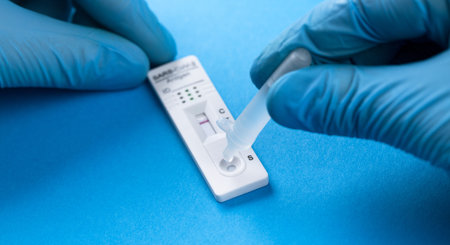 Express corona test. Negative covid antigen test.