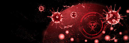 World economy and corona virus concept. The impact of coronavirus on the world. 3d illustrationの写真素材