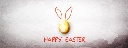 Easter composition with eggs. Festive decoration. Happy Easter.