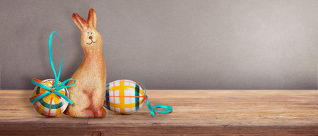 Easter composition with eggs. Festive and decoration.の写真素材