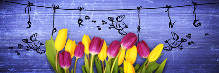 Spring concept of the celebration. Greeting card for women's day