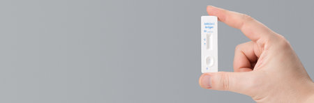 Covid rapid antigen nasal test. Self test at home or at corona test station.