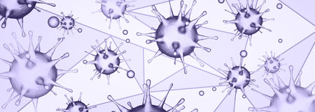Dangerous corona virus, SARS pandemic risk concept. 3D illustration