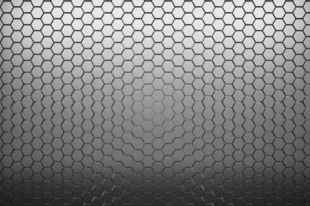 Modern metallic honeycomb and hexagon background pattern. 3d renderingの写真素材