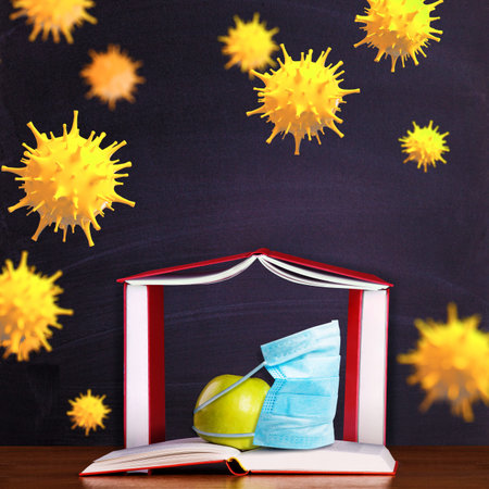 back to school Healthcare and education concept.