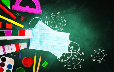 back to school Healthcare and education concept.