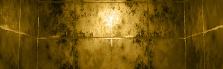 Dark room with gold metal background. 3d renderingの写真素材