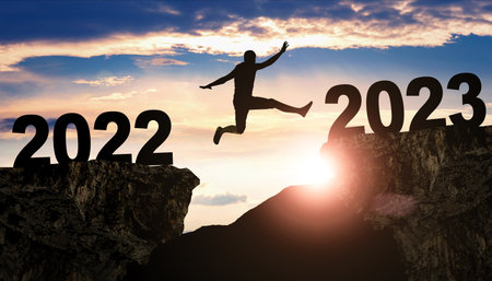 Creative design concept for the new year festival 2023の写真素材