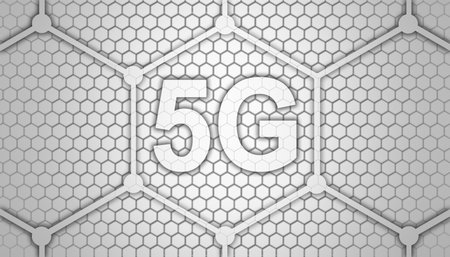 5G Fast speed wireless internet connection and technology concept. 3d illustration