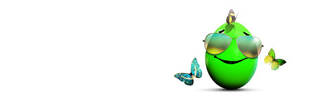 Easter composition with eggs. Festive decoration. Happy Easter.の写真素材