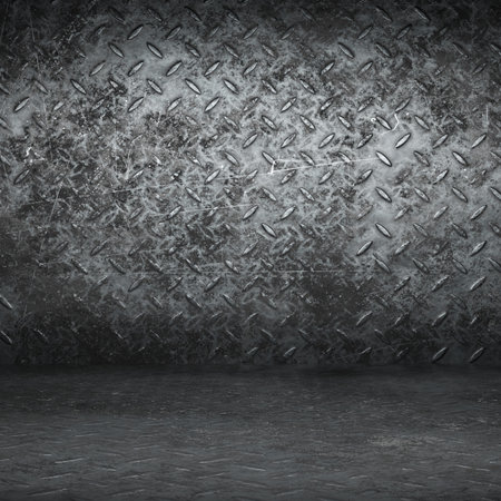 Steel textured metal sheet with heavy rust. 3d illustrationの写真素材