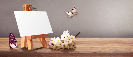 Easter composition with eggs. Festive and decoration.の写真素材