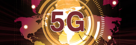 5G Fast speed wireless internet connection and technology concept. 3d illustrationの写真素材