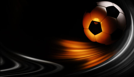 Traditional soccer game with a leather ballの写真素材