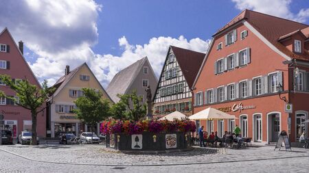 FEUCHTWANGEN, GERMANY - AUGUST  17, 2014:  Feuchtwangen is an historic city in Bavaria, Germanyのeditorial素材